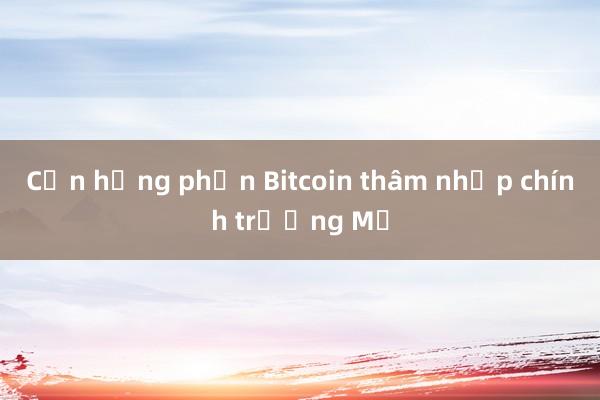 Cơn hưng phấn Bitcoin thâm nhập chính trường Mỹ