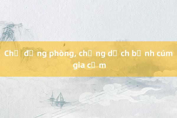 Chủ động phòng, chống dịch bệnh cúm gia cầm