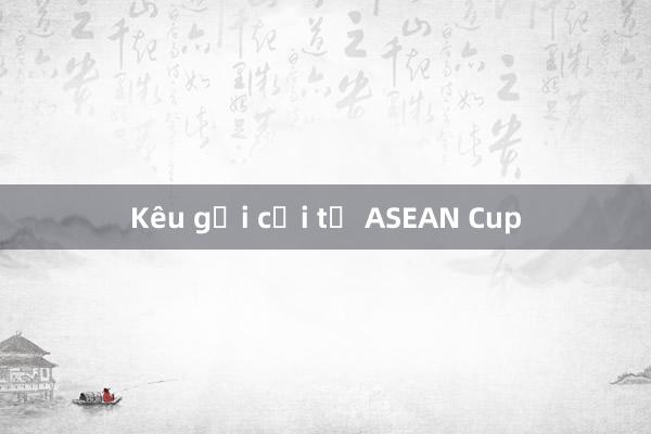 Kêu gọi cải tổ ASEAN Cup